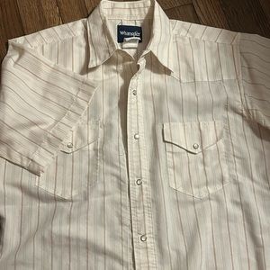 Short sleeve pearl snap shirt